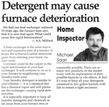 Maintenance may cause furnace deterioation